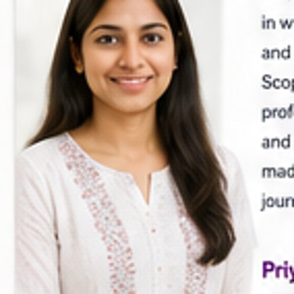 AI-generated illustrative portrait of Priya Nair